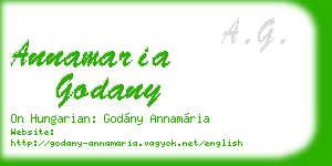 annamaria godany business card